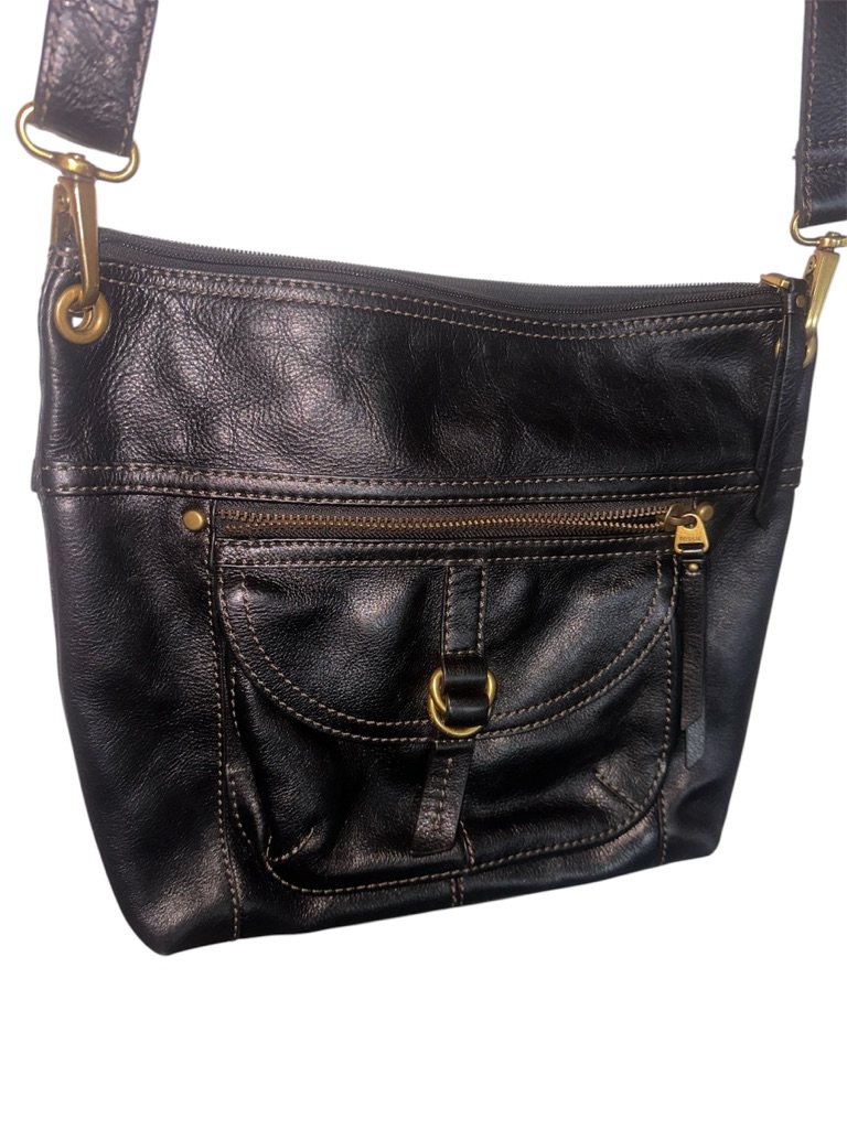 Fossil Sasha Crossbody Large Leather Satchel Y2k